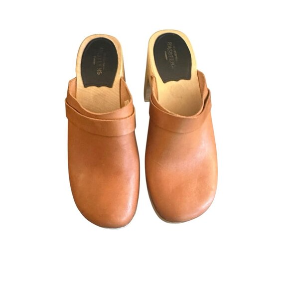 Swedish Hasbeens Classic Slip On Clogs 39 Leather - Picture 4 of 13